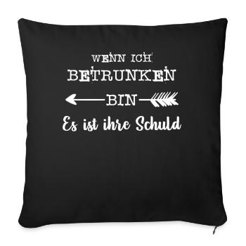 quand je suis ivre - Housse de coussin décorative 45 x 45 cm - noir - Devant