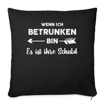 quand je suis ivre - Housse de coussin décorative 45 x 45 cm - noir - Devant
