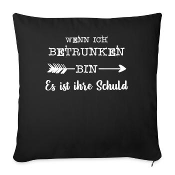 quand je suis ivre - Housse de coussin décorative 45 x 45 cm - noir - Devant