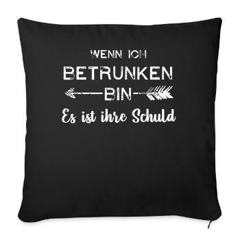 quand je suis ivre - Housse de coussin décorative 45 x 45 cm - noir - Devant