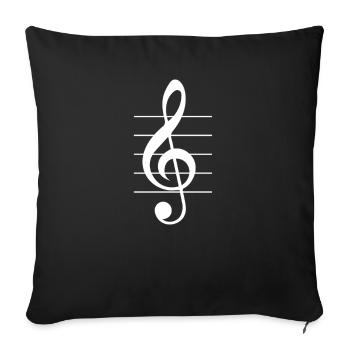Musik - Sofakissenbezug 45 x 45 cm - Schwarz - Vorne
