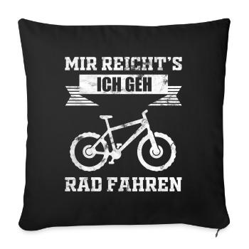 Cadeau vélo vélo - Housse de coussin décorative 45 x 45 cm - noir - Devant