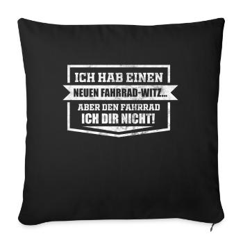 Blague à vélo - Housse de coussin décorative 45 x 45 cm - noir - Devant