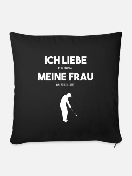 Golf Spruch Golfer Golfen - Sofakissenbezug 45 x 45 cm - Schwarz