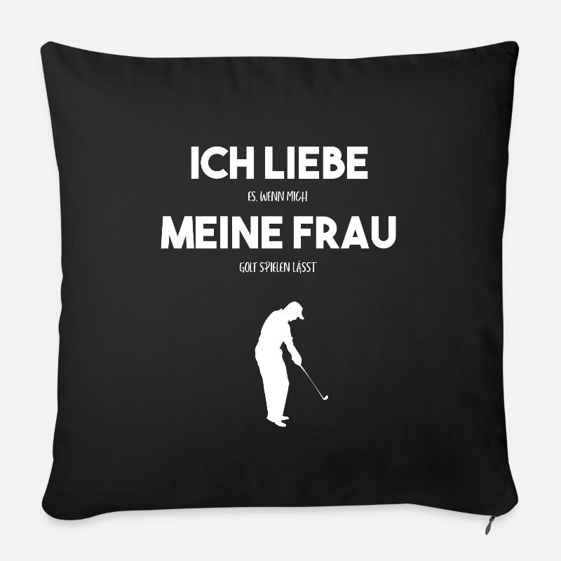 Golf Spruch Golfer Golfen - Sofakissenbezug 45 x 45 cm - Schwarz