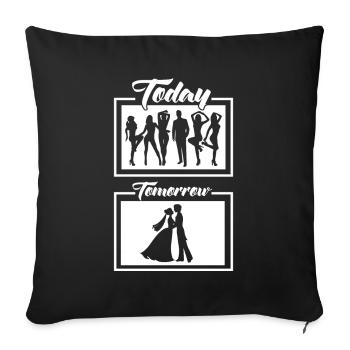 Célébration JGA Bachelor party - Housse de coussin décorative 45 x 45 cm - noir - Devant