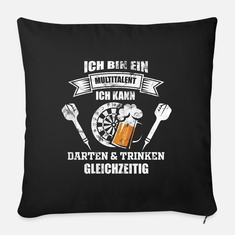 Darts Darten Gift - Sofa pillowcase 17,3'' x 17,3'' (45 x 45 cm) - black