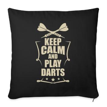 Darts Darts Play - Sofa pillowcase 17,3'' x 17,3'' (45 x 45 cm) - black - Front