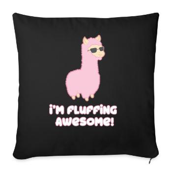 Lama cool - Housse de coussin décorative 45 x 45 cm - noir - Devant