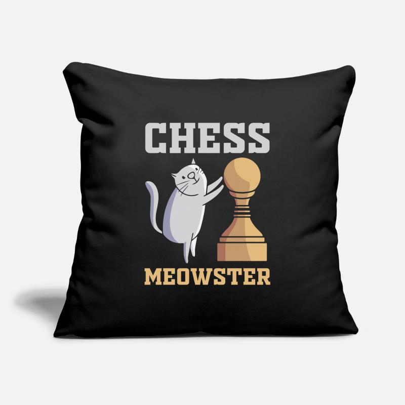 Chats Cat - Chess Meowster Chess Master Housse de coussin décorative 45 x 45 cm