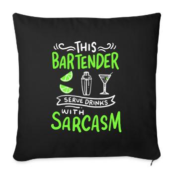 Barkeeper - Sofakissenbezug 45 x 45 cm - Schwarz - Vorne