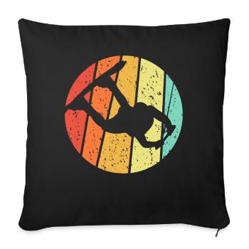 Wakeboard wakeboarder retro gift - Sofa pillowcase 17,3'' x 17,3'' (45 x 45 cm) - black - Front