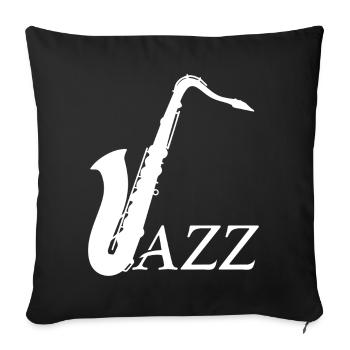 Musiciens de jazz - Design - Housse de coussin décorative 45 x 45 cm - noir - Devant