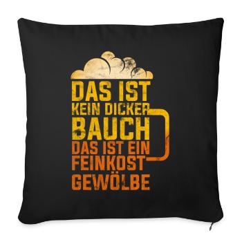 Bier Spruch - Sofakissenbezug 45 x 45 cm - Schwarz - Vorne