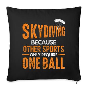 Skydiving Fallschirmspringen Fallschirm - Housse de coussin décorative 45 x 45 cm - noir - Devant