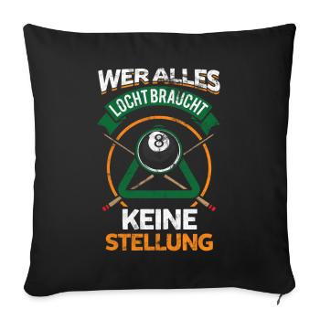 Lustiges Billard Spruch Geschenk - Sofa pillowcase 17,3'' x 17,3'' (45 x 45 cm) - black - Front
