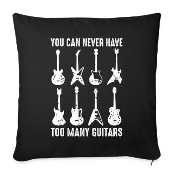 Guitare Guitariste Guitares - Housse de coussin décorative 45 x 45 cm - noir - Devant