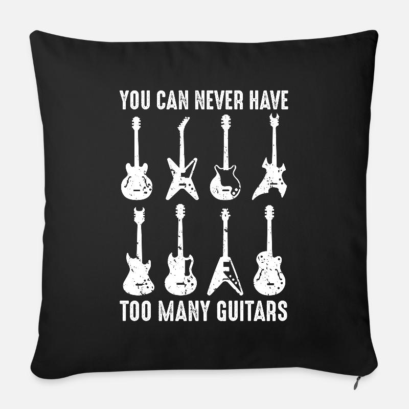 Gitarre Gitarrist Gitarren - Sofakissenbezug 45 x 45 cm - Schwarz