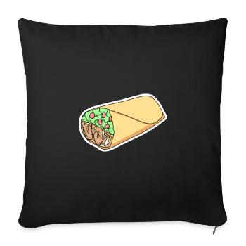 Conception d’autocollants Taco Wrap - Housse de coussin décorative 45 x 45 cm - noir - Devant