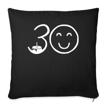 30th Birthday - Sofa pillowcase 17,3'' x 17,3'' (45 x 45 cm) - black - Front