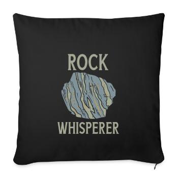 Géologues Pierres de géologie - Housse de coussin décorative 45 x 45 cm - noir - Devant