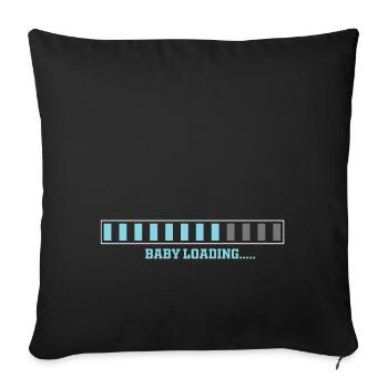 Baby Loading lustige Geschenkidee - Housse de coussin décorative 45 x 45 cm - noir - Devant