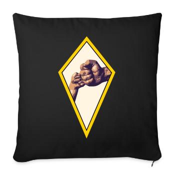 Père et fils Faust - Housse de coussin décorative 45 x 45 cm - noir - Devant
