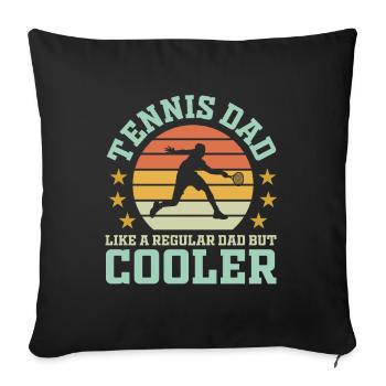 Tennis Papa Geschenk - Sofa pillowcase 17,3'' x 17,3'' (45 x 45 cm) - black - Front