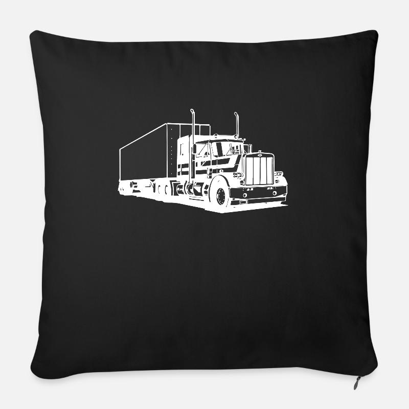 LKW - Sofakissenbezug 45 x 45 cm - Schwarz