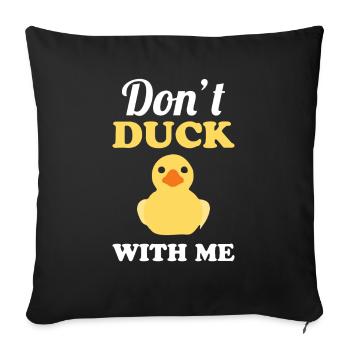 Duck humor - Sofa pillowcase 17,3'' x 17,3'' (45 x 45 cm) - black - Front