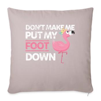 Flamingo Kinder Geschenk - Sofakissenbezug 45 x 45 cm - helles Taupe - Vorne