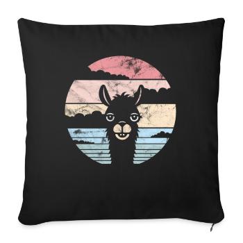 Cadeau Zoo Alpaga - Housse de coussin décorative 45 x 45 cm - noir - Devant