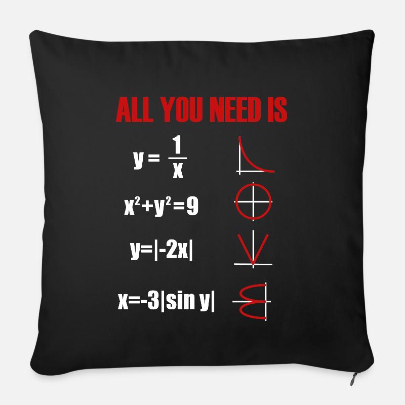 Mathematik Mathematiker Lehrer - Sofakissenbezug 45 x 45 cm - Schwarz