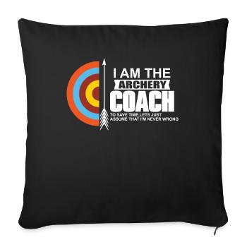 Archery Trainer - Sofa pillowcase 17,3'' x 17,3'' (45 x 45 cm) - black - Front