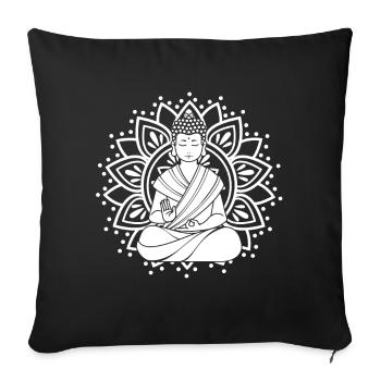 Yoga Yoga Mat Gift - Sofa pillowcase 17,3'' x 17,3'' (45 x 45 cm) - black - Front