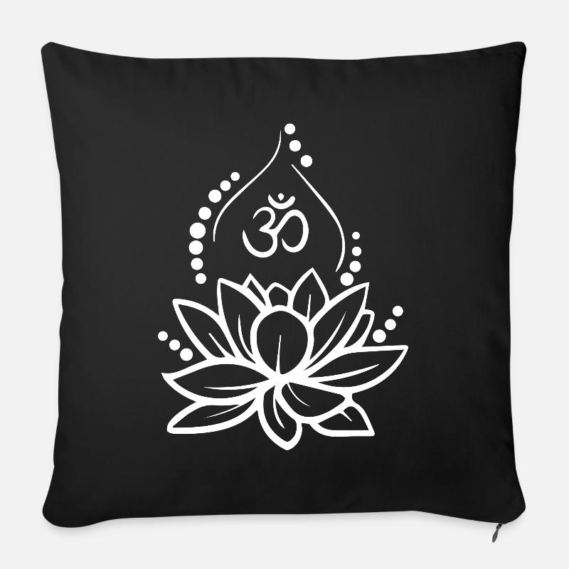 Yoga Meditation Geschenk - Sofakissenbezug 45 x 45 cm - Schwarz