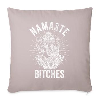 Yoga Namaste Gift - Sofa pillowcase 17,3'' x 17,3'' (45 x 45 cm) - light taupe - Front