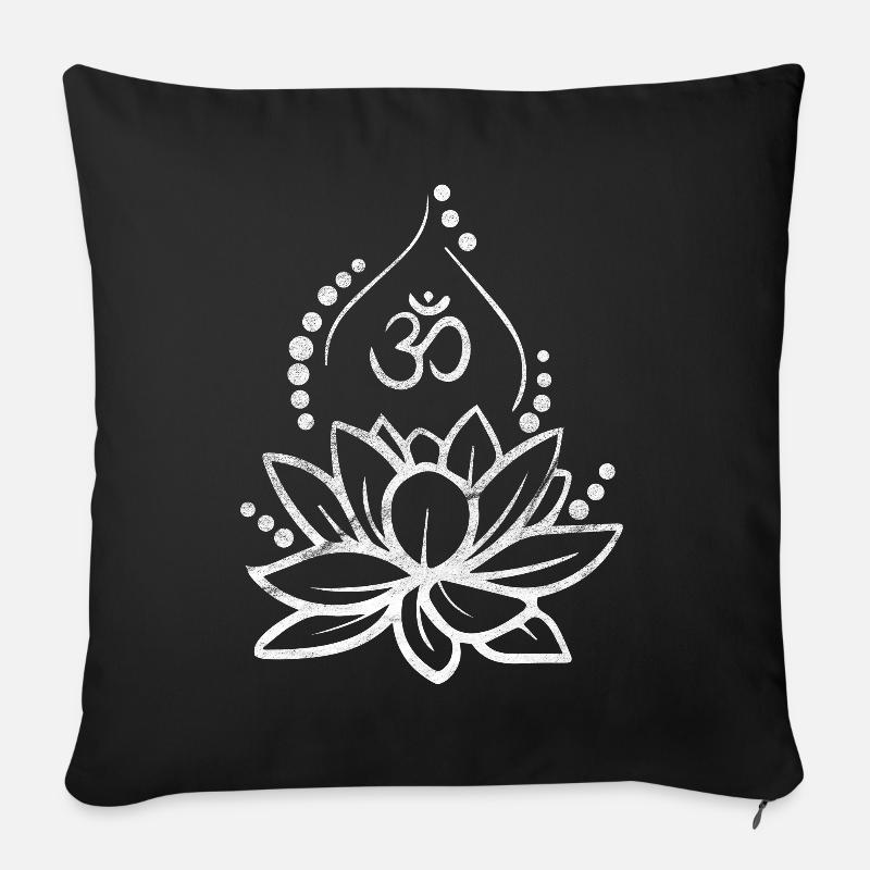 Yoga Entspannung - Sofakissenbezug 45 x 45 cm - Schwarz