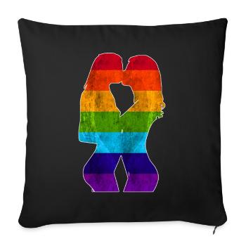 Pride Girls - Design - Sofa pillowcase 17,3'' x 17,3'' (45 x 45 cm) - black - Front
