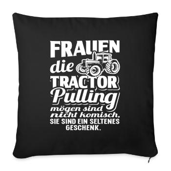 Tractor Pulling - Sofakissenbezug 45 x 45 cm - Schwarz - Vorne