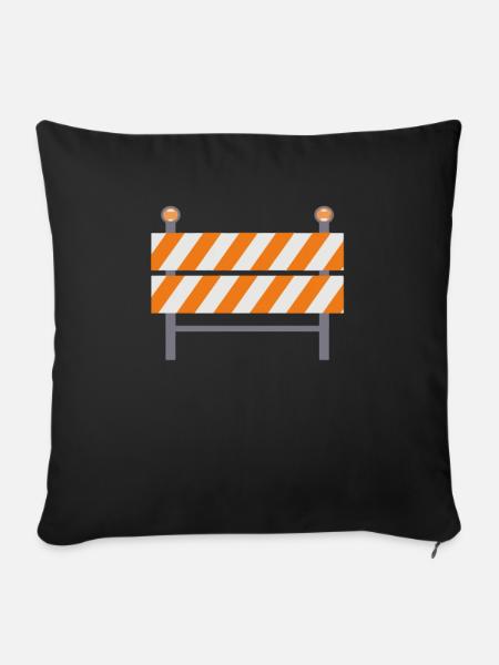 Bauarbeiter - Sofakissenbezug 45 x 45 cm - Schwarz