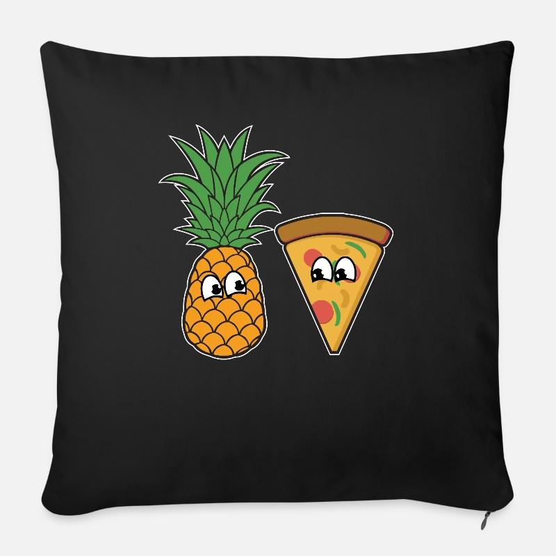 Pizza - Sofakissenbezug 45 x 45 cm - Schwarz