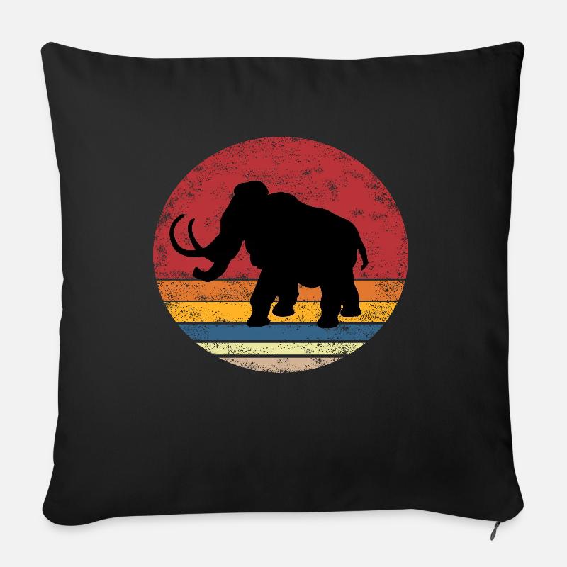 Mammut vintage - Sofakissenbezug 45 x 45 cm - Schwarz