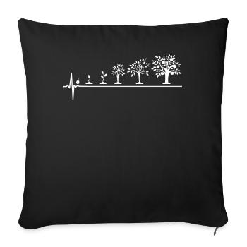 Plants evolution - Sofa pillowcase 17,3'' x 17,3'' (45 x 45 cm) - black - Front