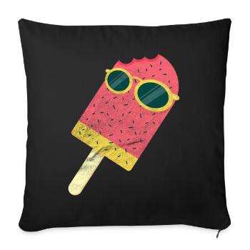 glace - Housse de coussin décorative 45 x 45 cm - noir - Devant