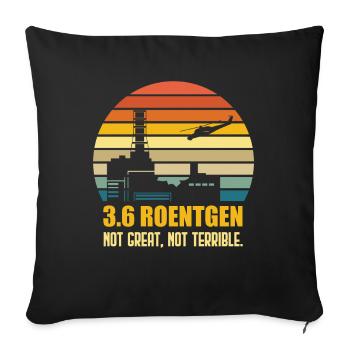 Citation de Tchernobyl - Housse de coussin décorative 45 x 45 cm - noir - Devant