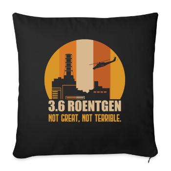 Chernobyl reactor - Sofa pillowcase 17,3'' x 17,3'' (45 x 45 cm) - black - Front