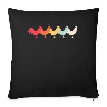 Poulet Poulet - Housse de coussin décorative 45 x 45 cm - noir - Devant