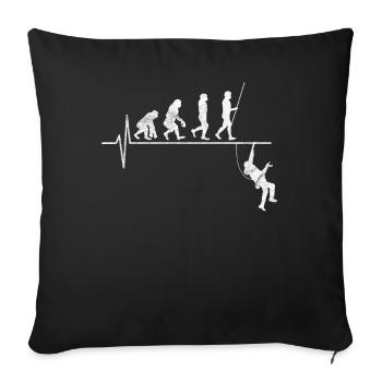 Cadeau d'escalade - Housse de coussin décorative 45 x 45 cm - noir - Devant