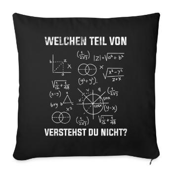 Mathematik Mathe - Sofakissenbezug 45 x 45 cm - Schwarz - Vorne